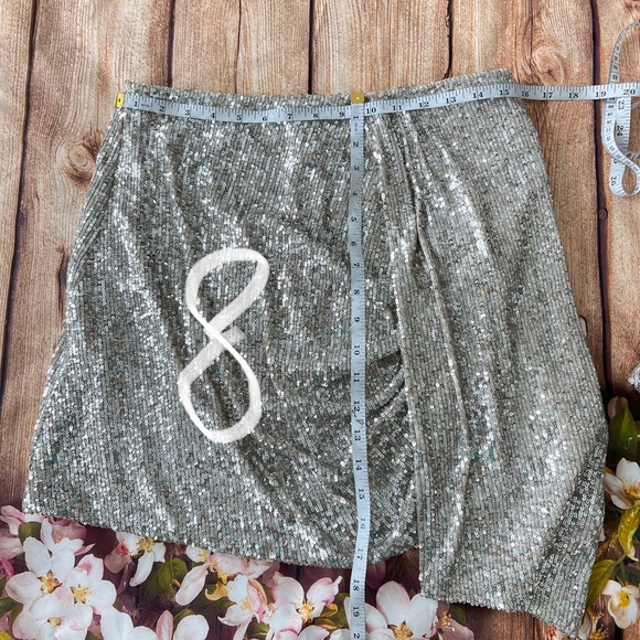 NWT Gianni Bini James Sequined Side Drape Skirt - Picture 13 of 14